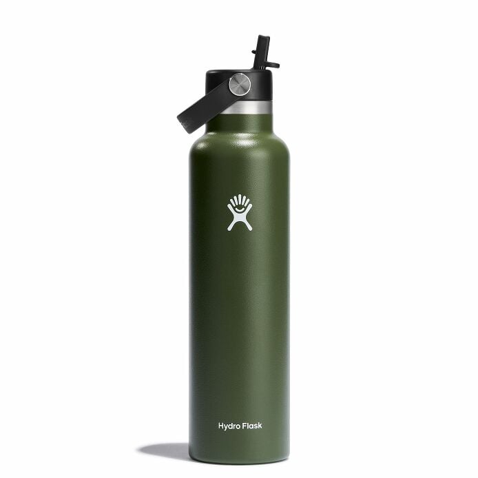 24 oz Standard Mouth w/ Flex Straw Cap - Olive K6