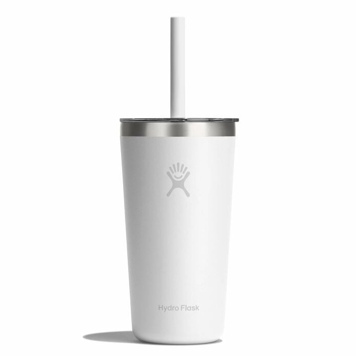 20 oz All Around™ Tumbler with Clear Straw Lid - White C9